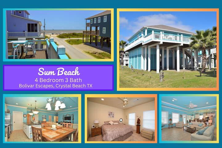 La Playa Está A Pocos Pasos De Esta Impresionante Casa. - Crystal Beach, TX
