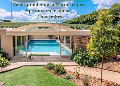 Logis Ennobli : cottage with pool and SPAs