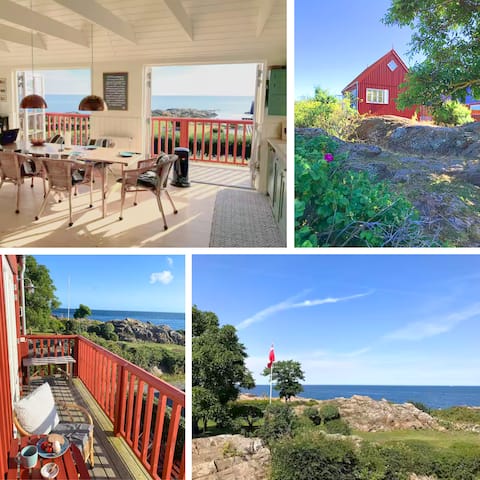 Summer house with 25 m to the water and 180 degrees of ocean view