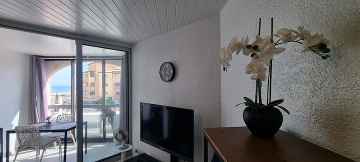 Front De Mer, Vue Plage, Appartement 4 Couchages - Leucate