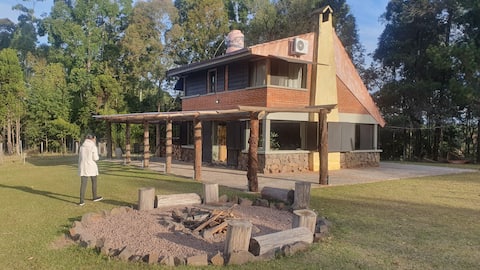 Country stone cabin.