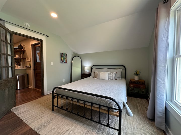 Bedroom 1 has a queen bed and sleeper sofa as well as closet space for your belongings.