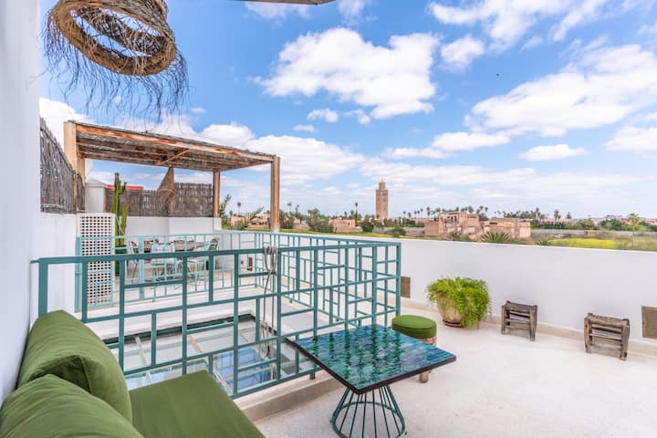 Ker47 Vue Panoramique/bassin + Transfert Offert - Marrakech