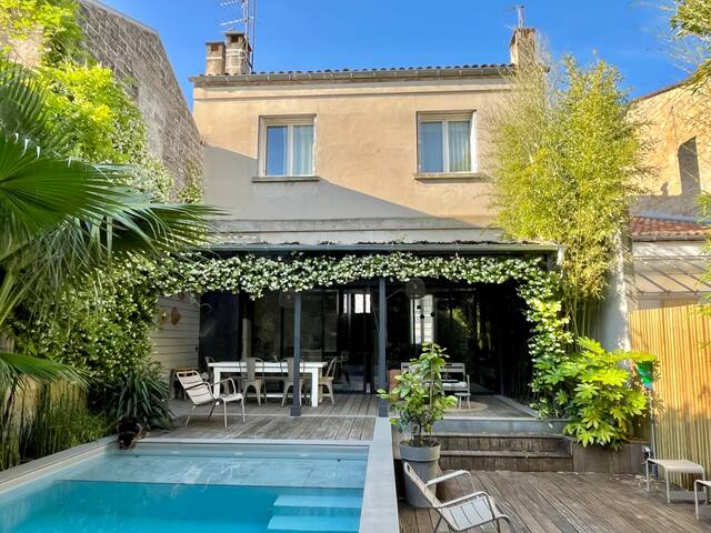 Family house Bdx centre 200m2 garden + pool