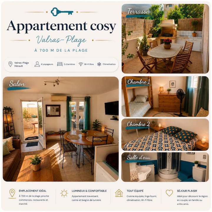 Bel Appartement Avec Terrasse, Proche De La Plage. - Valras-Plage