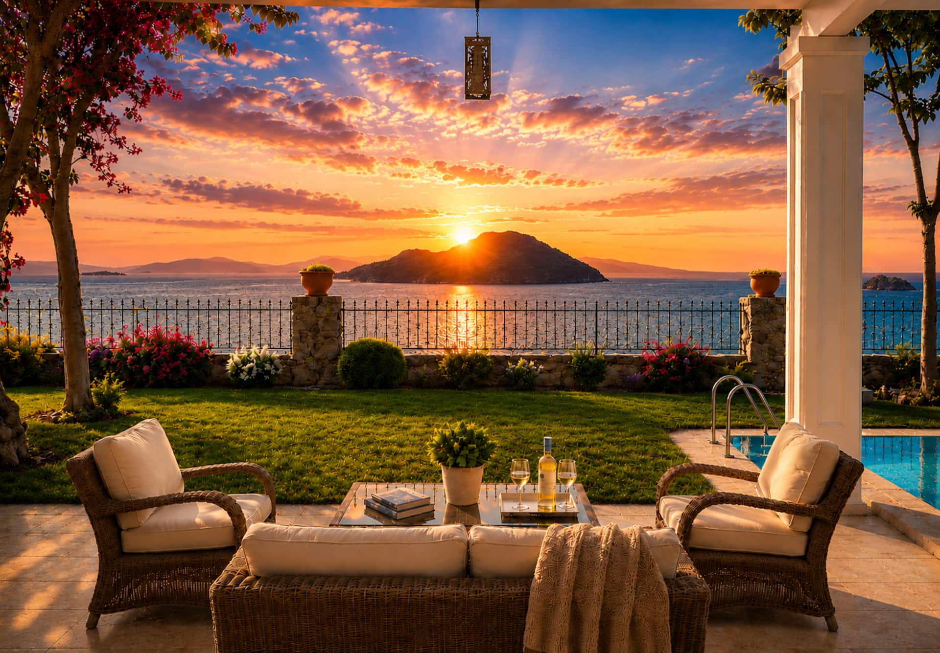 Aegean Sunset Villa | Heated Pool & Sandy Beach