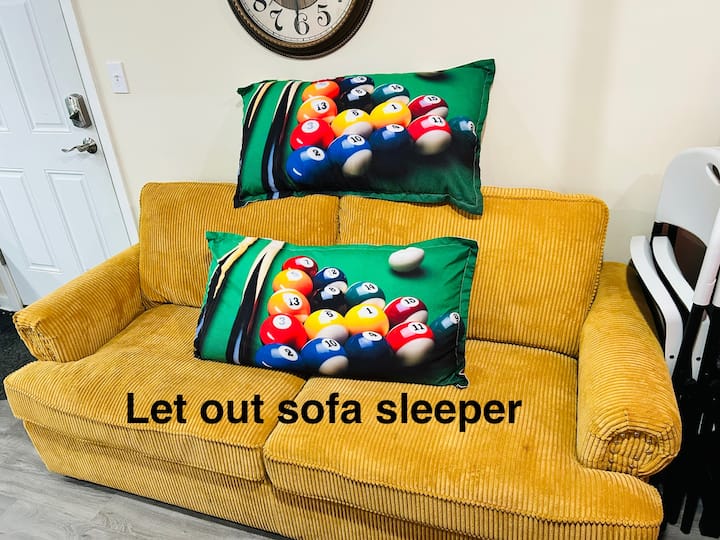 Sala de juegos: sofá cama