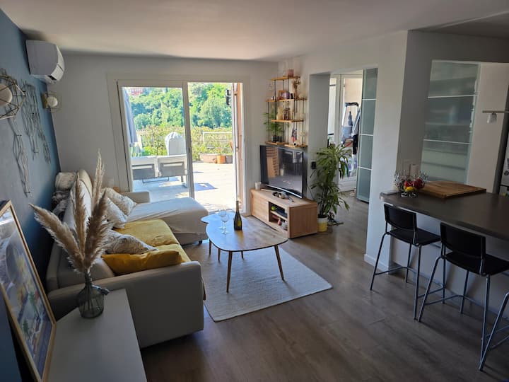 Maison à Biot, Vue Sur Village - Jardin Et Piscine - Villeneuve-Loubet
