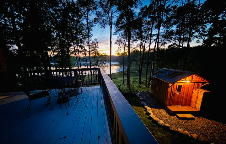Pet-Friendly Lakeside Chalet w/ Private Sauna