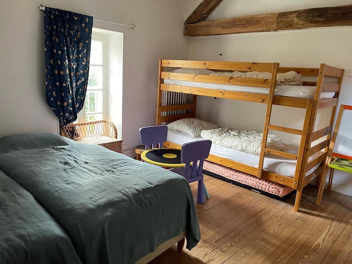 Chambre 6, lits superposés