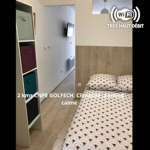 Le Douillet: air-conditioned parking, quiet CNPE Golfech