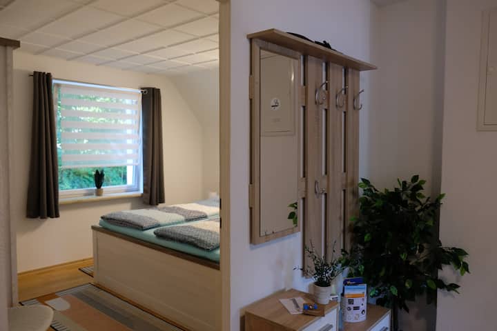 Blick ins Schlafzimmer