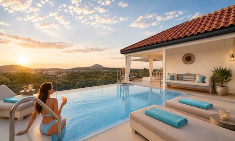 Olive Green Villa Heated Pool