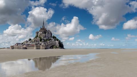 Beautiful view of Mont Saint Michel Bay