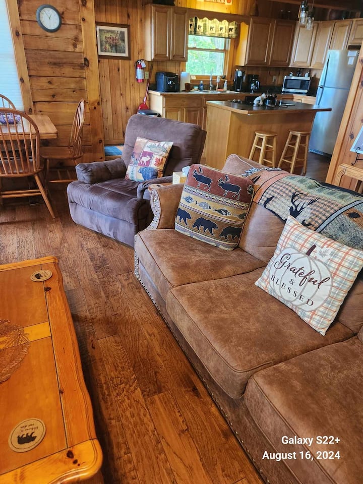 Super comfy pull out sofa and 2 recliner rocker chairs make this space feel like home!