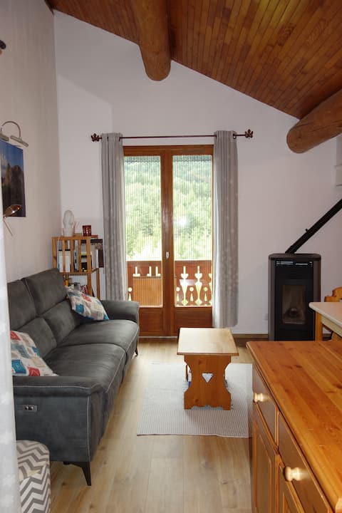 Propriété Airbnb réussie: Charming studio with view of the Dent Parrachée à Val Cenis