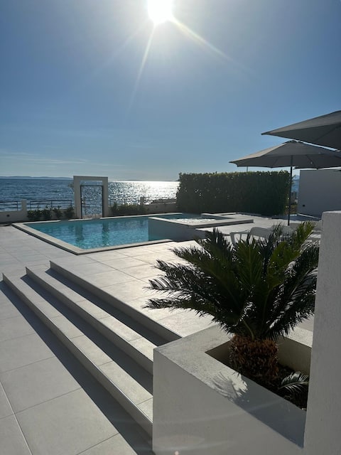 Holiday house by the beach with heated pool