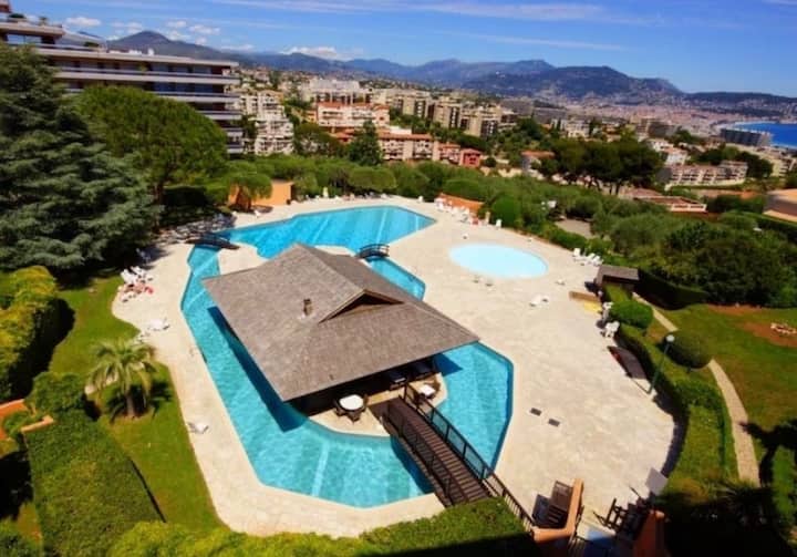 ÉLégant 2 Pièces Mer, Jardin Et Piscine - ニース