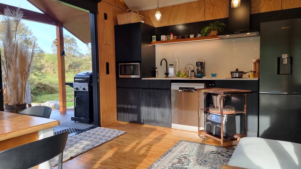 River Song Cabin, under the limestone cliffs, Piopio, Waikato, New Zealand, photo 10 of 10