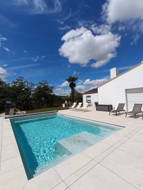 Modern family villa with heated pool