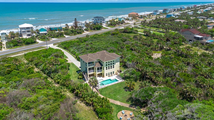 400ft To Private Beach. Riverfront,dock,pool,kayaks Elevator, 1.6 Acres - Palm Coast