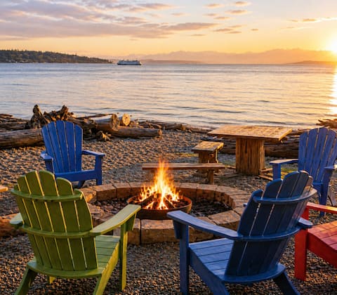 Beachfront Retreat with Hot Tub and Fire pit