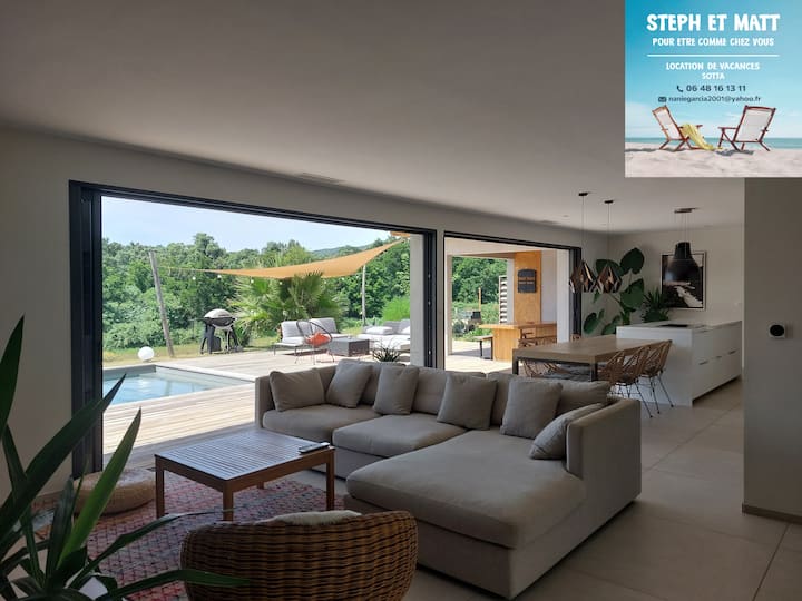 Villa + Studio 6/8 Pers Avec Piscine Privative - Corsica del Sud