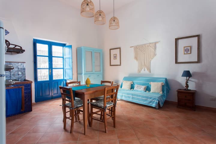 يوجد في مطبخ غرفة المعيشة الكبير سرير أريكة مزدوج (160 × 190 سم) 