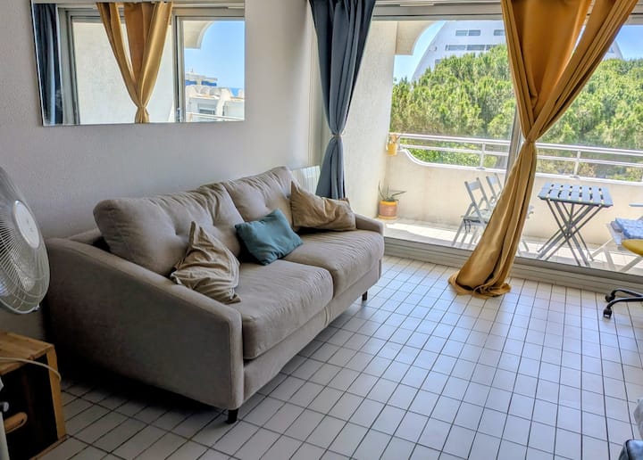 Grand Studio Vue Mer Et Parking - La Grande-Motte