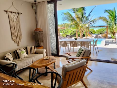 Beachfront Luxury Villa for 7ppl new infinity pool