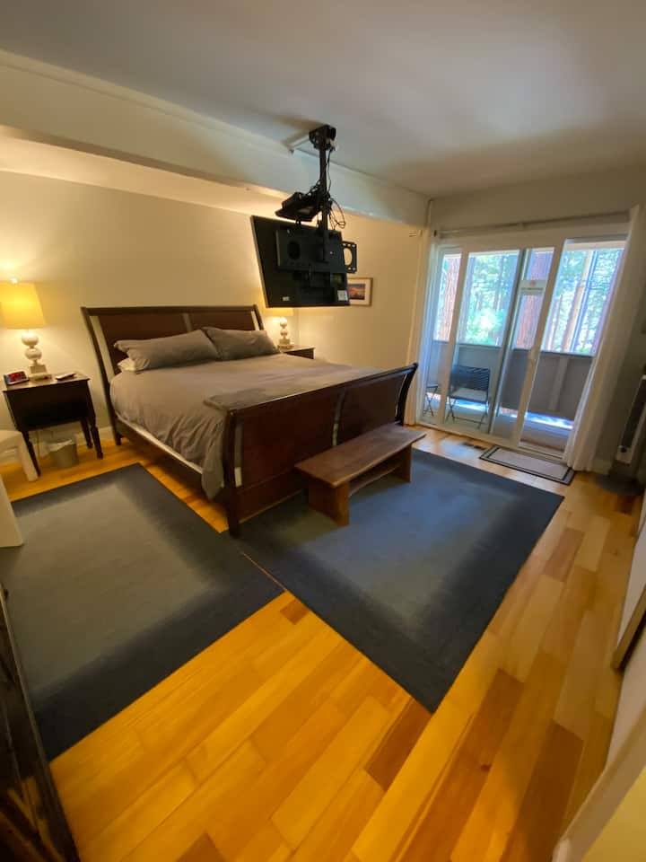 ძირითადი საძინებელი სრული სააბაზანოთი და ტერასით.