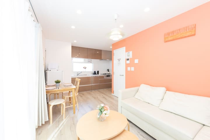 【中井2】新宿1駅5分/広々3LDK貸切/ベッド3台・2BDL/床暖房＆大型キッチン完備の快適ハウス