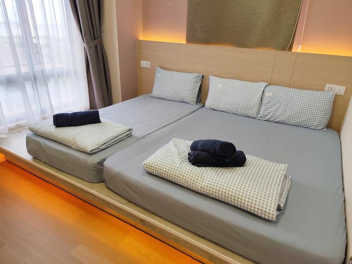 Cozy Bedroom 2 with ambient lighting (with AC)