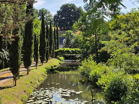 cottage located in the park of an old water mill