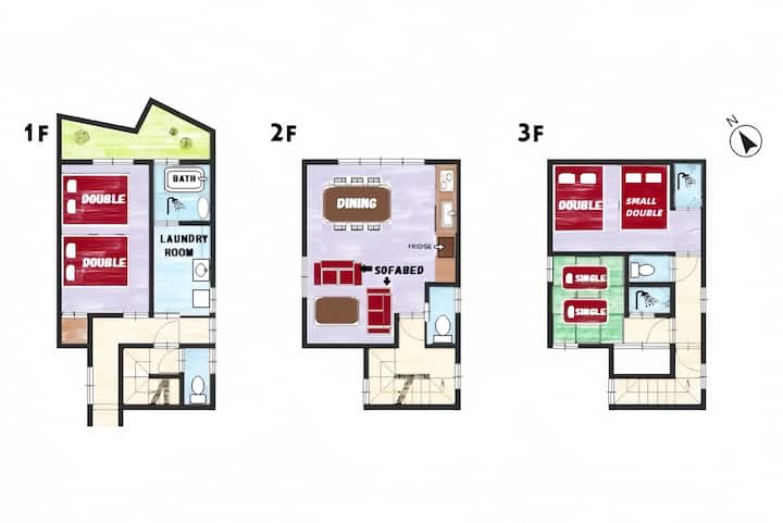 Kiyomizu | Spacious House | 3 Bedrooms 3 Bathrooms - Kyoto