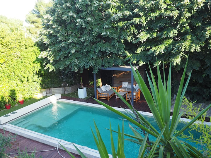 New Garden Room| Pool, Jacuzzi, Bikes| 4 Min Walk Sandy Beach| Villachalet.eu - Antibes