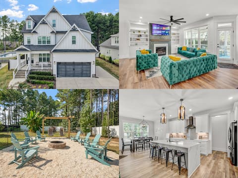 Luxe Cary Retreat | Fire Pit & Swings