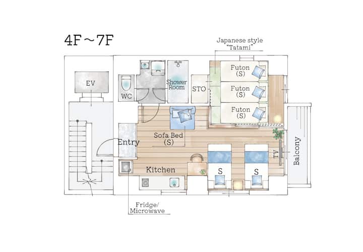 【Gamadas Bld】keikyukamata 5min｜1br45㎡｜1unit/floor - Kawasaki