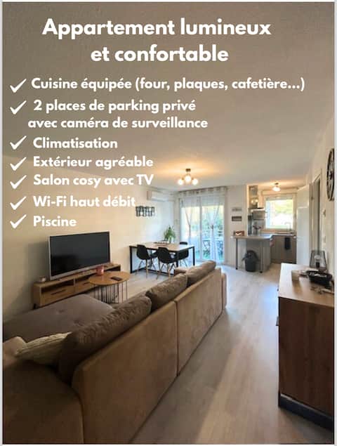 Cocon de la Gariguette – 2 Private parking / Swimming pool