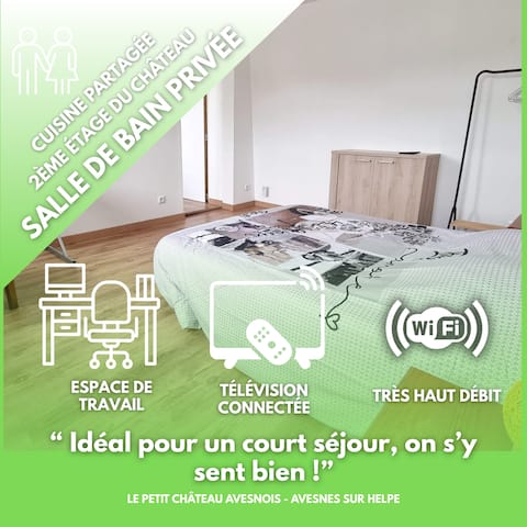 Le petit château Avesnois - South-facing studio