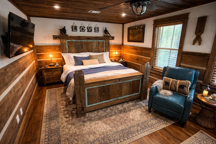 Netflix and chill with the love birds in the master suit. You’ll feel centuries away from the stress of home but just as comfortable.