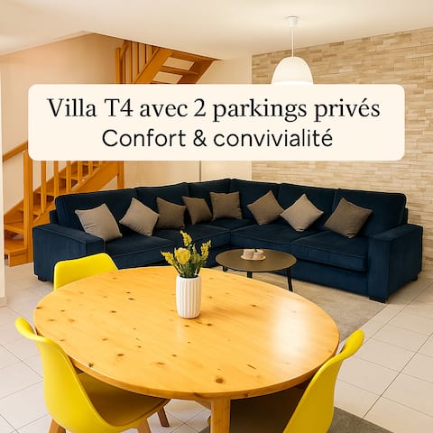 Welcoming villa, garden, 2 private parkings