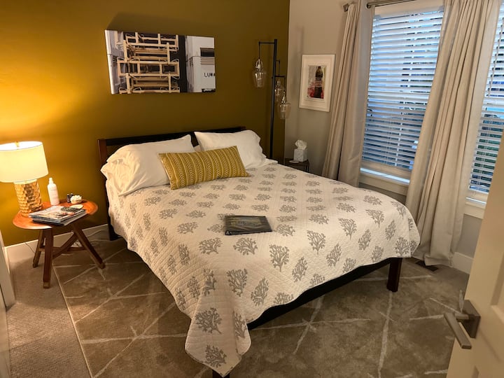 Modern comfort with luxury linens. 