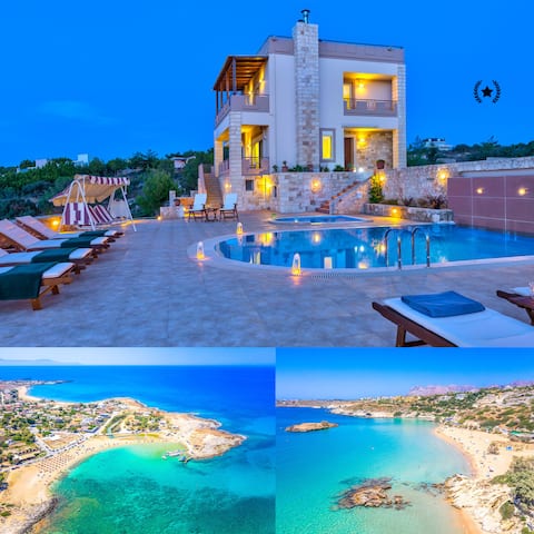 3' to Kalathas Beach / Private Pool & Kids Pool