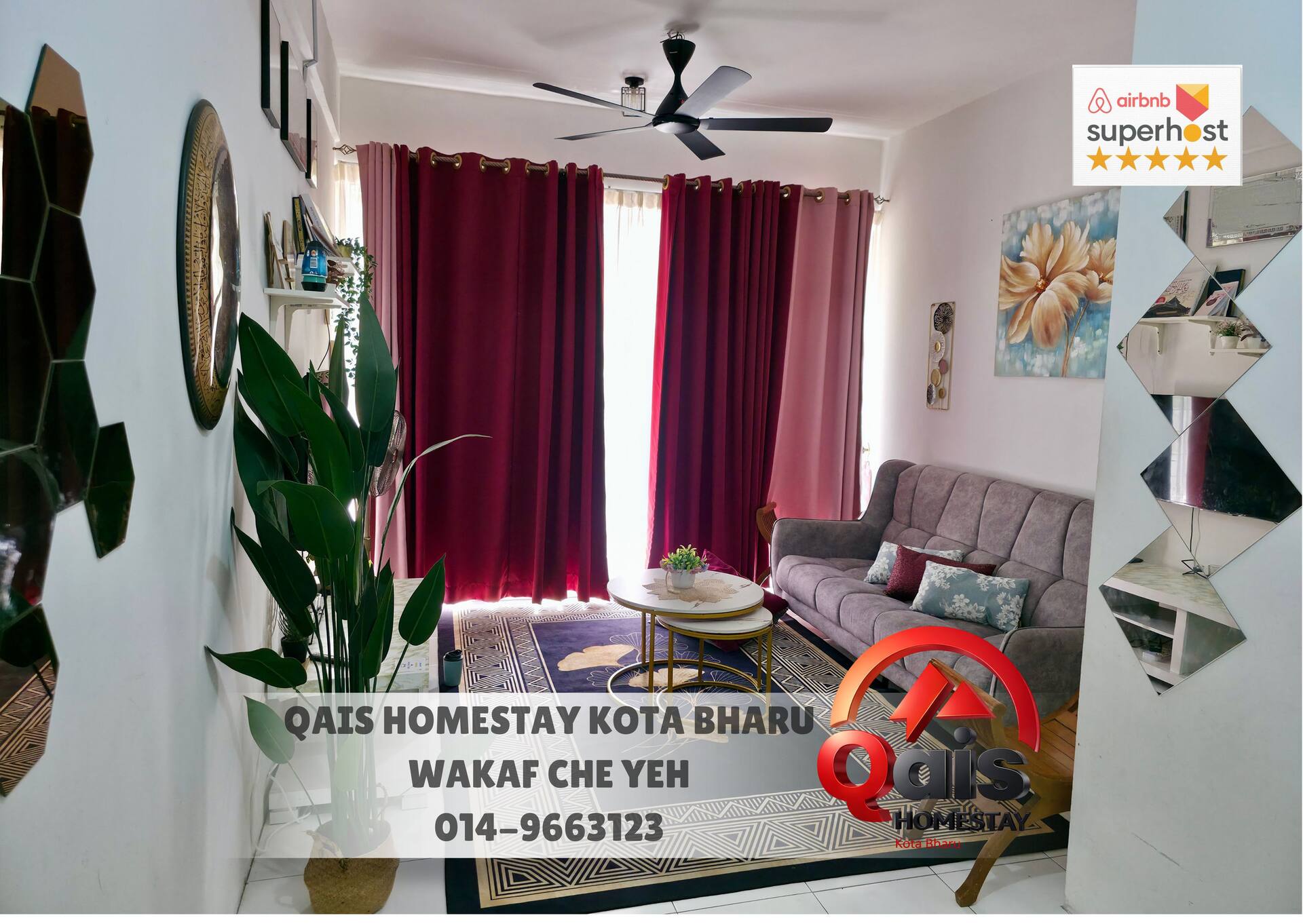 Qais Homestay WCY | 3 rooms | wifi | Android TV