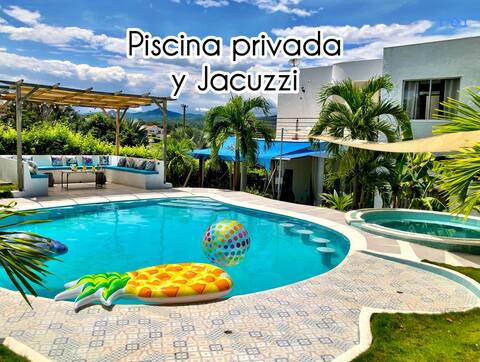 Mediterranean Villa (beach style) Pool & Jacuzzi
