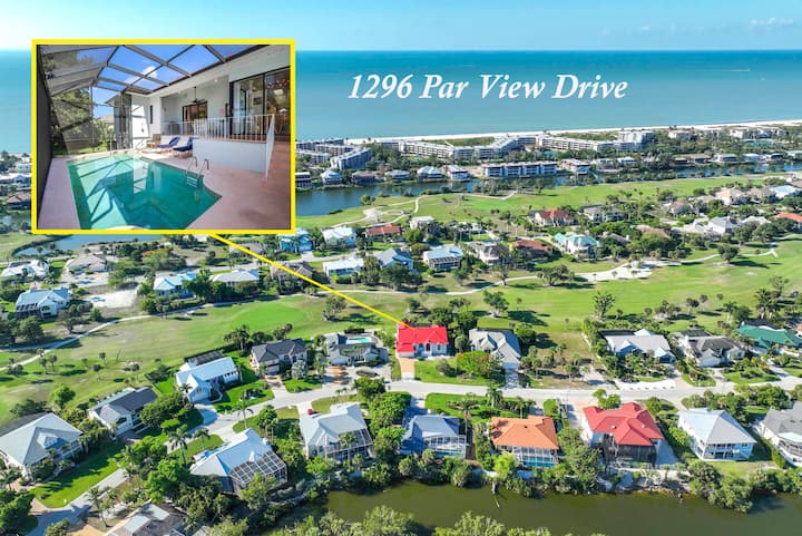 Tin Cup - Beachview Estates Home With Pool On Golf - Sanibel, FL