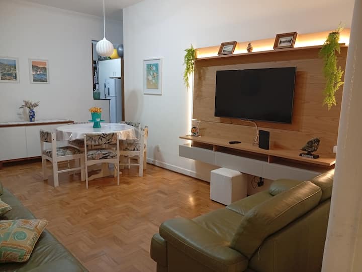 3 Dorm • Varanda C/vista Mar • 2min Praia • 1vaga - Guarujá