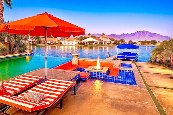 Luxe Lakefront Larges Infinity Pool On The Lake | - Indio, CA