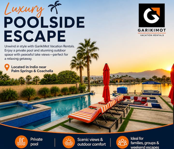 Lakefront Oasis With Epic Infinity Pool  Festival Ready 15 Min From Coachella - Indio, CA